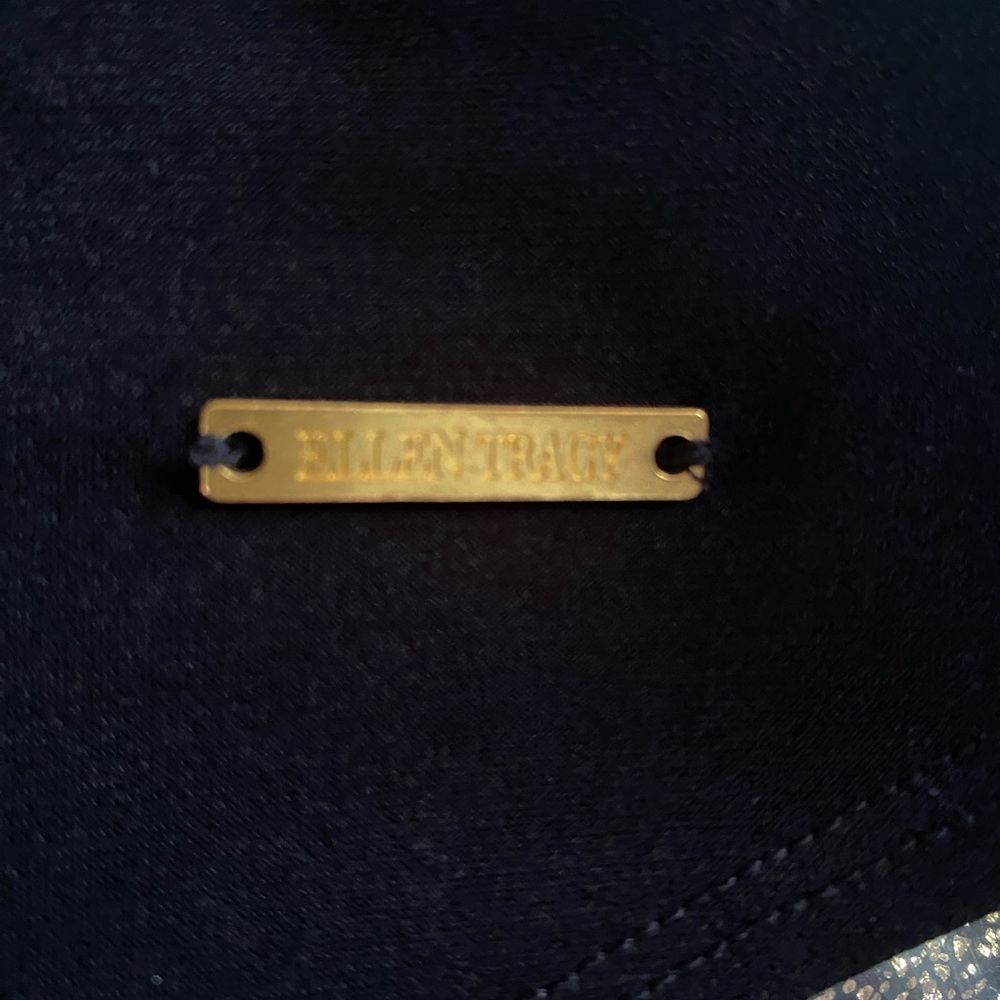 Ellen Tracy Black Tunic with Gold Accents - Picture 4 of 4